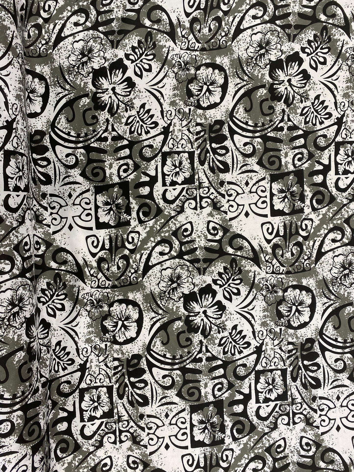 NEW! Polynesian Elegance: 36" Polyester Fabric with Poly Cotton Feel– Tribal and Floral Fusion- Made In Thailand - Low Price - Wholesale " | Gtex Fabrics