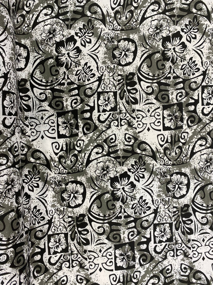NEW! Polynesian Elegance: 36" Polyester Fabric with Poly Cotton Feel– Tribal and Floral Fusion- Made In Thailand - Low Price - Wholesale " | Gtex Fabrics