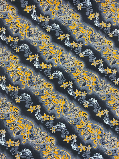 New Aloha Print - Tropical Polynesian Hawaiian Fabric by The Yard or Roll 45" Wide  | Gtex Fabrics