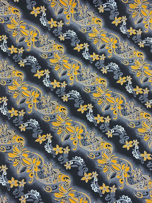 New Aloha Print - Tropical Polynesian Hawaiian Fabric by The Yard or Roll 45" Wide  | Gtex Fabrics