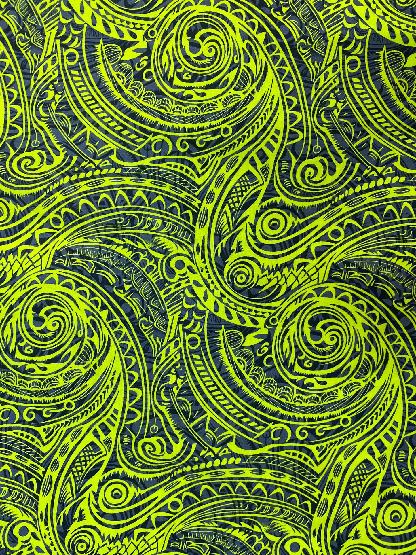 GTEX Collection - Polynesian Fabric -Tribal Tattoo Fabric, Samoan Print - Sold by the Yard - 100% Cotton Fabric 45" - New Tribal Design  | Gtex Fabrics
