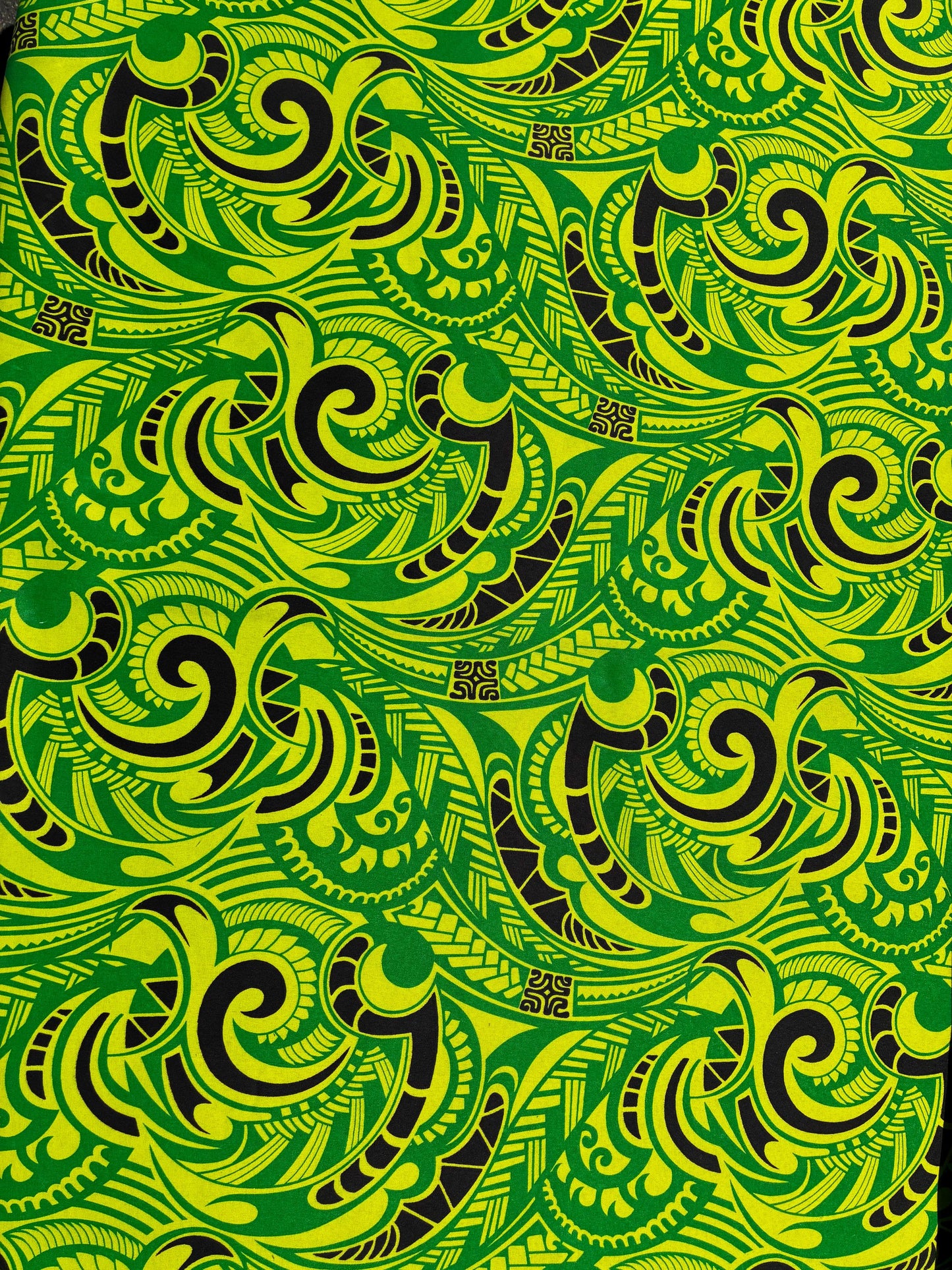 Polynesian Tribal Fabric – 45” Wide | Lightweight Soft Poly Cotton Feel | Sold by Yard or Roll | Made in Thailand | Island Design| Wholesale | Gtex Fabrics