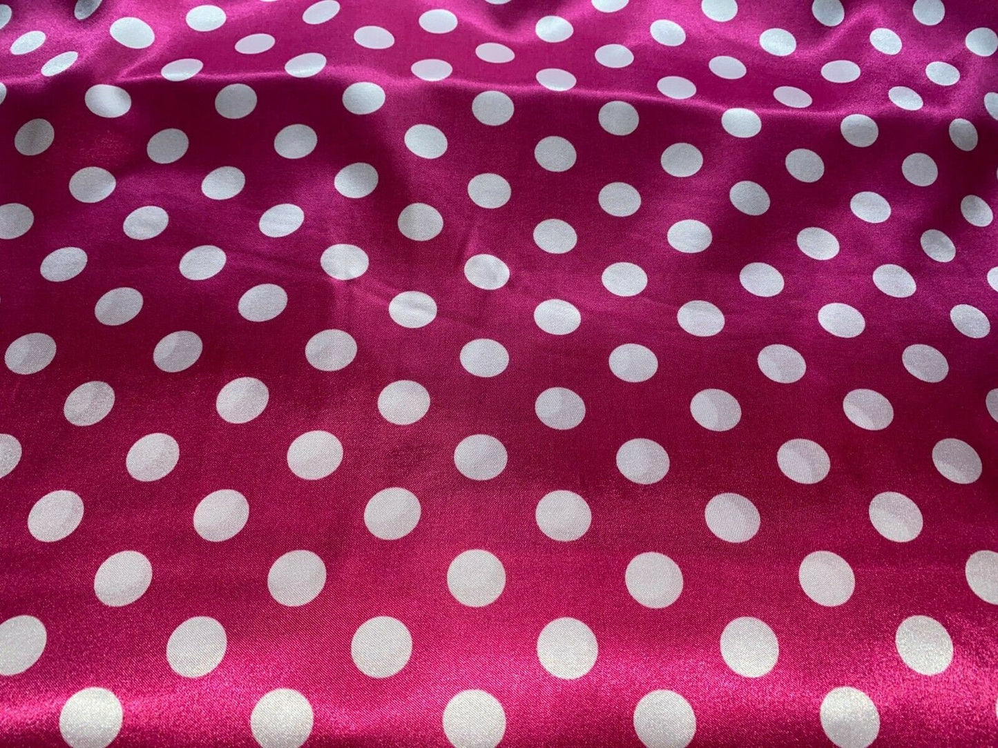 Polka Dot Tablecloth Drapery Apparel Fabric, Printed Charmeuse Satin 60" 100% Polyester Sold By The Yard | Gtex Fabrics