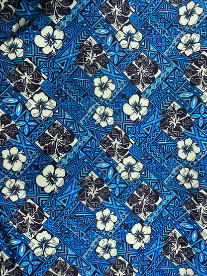 GTEX Collection - Polynesian Fabric -Tapa Fabric, Block Print, Floral Island Fabric - Sold by the Yard - 100% Cotton Fabric 45" - New Design | Gtex Fabrics