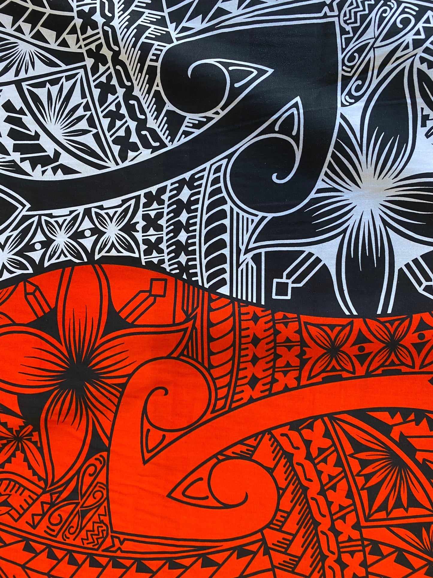 GTEX Collection - Polynesian Fabric -Tribal Tattoo and Floral Design, Island Fabric - Sold by the Yard - 100% Cotton Fabric 45" - New Design  | Gtex Fabrics