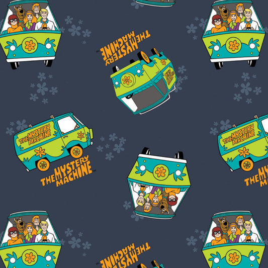 Warner Bros - Scooby-Doo Mystery Machine 100%  Cotton Fabric By The Yard or Choose Length  | Gtex Fabrics