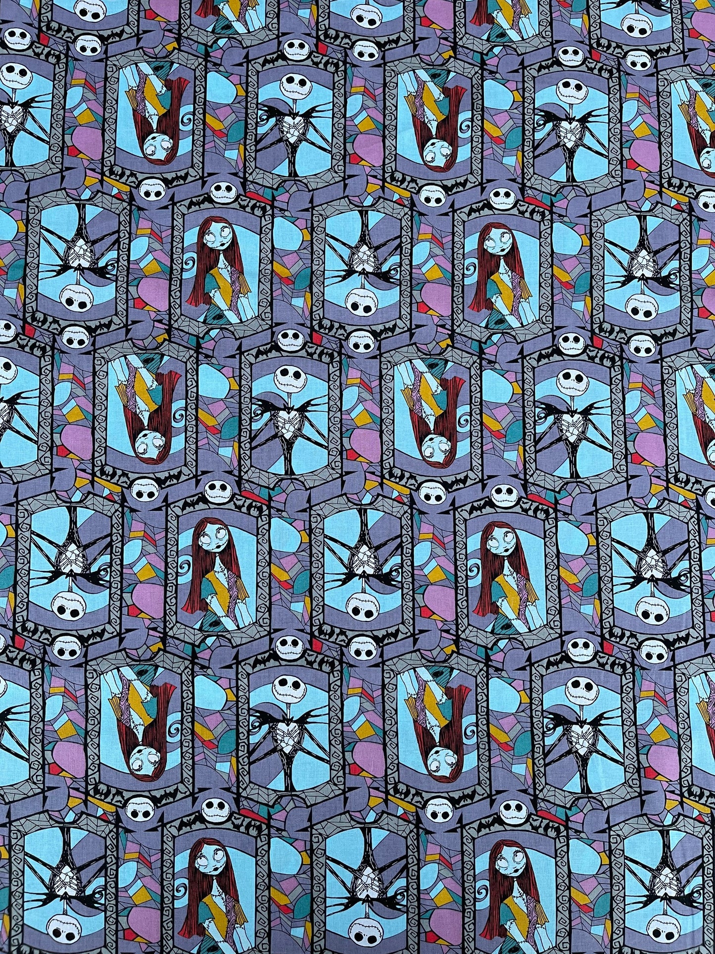 Nightmare Before Christmas Fabric Disney 100% Cotton 44"  For Quilting, Dress, Apparel, Crafts and More. Sold By The Yard  | Gtex Fabrics