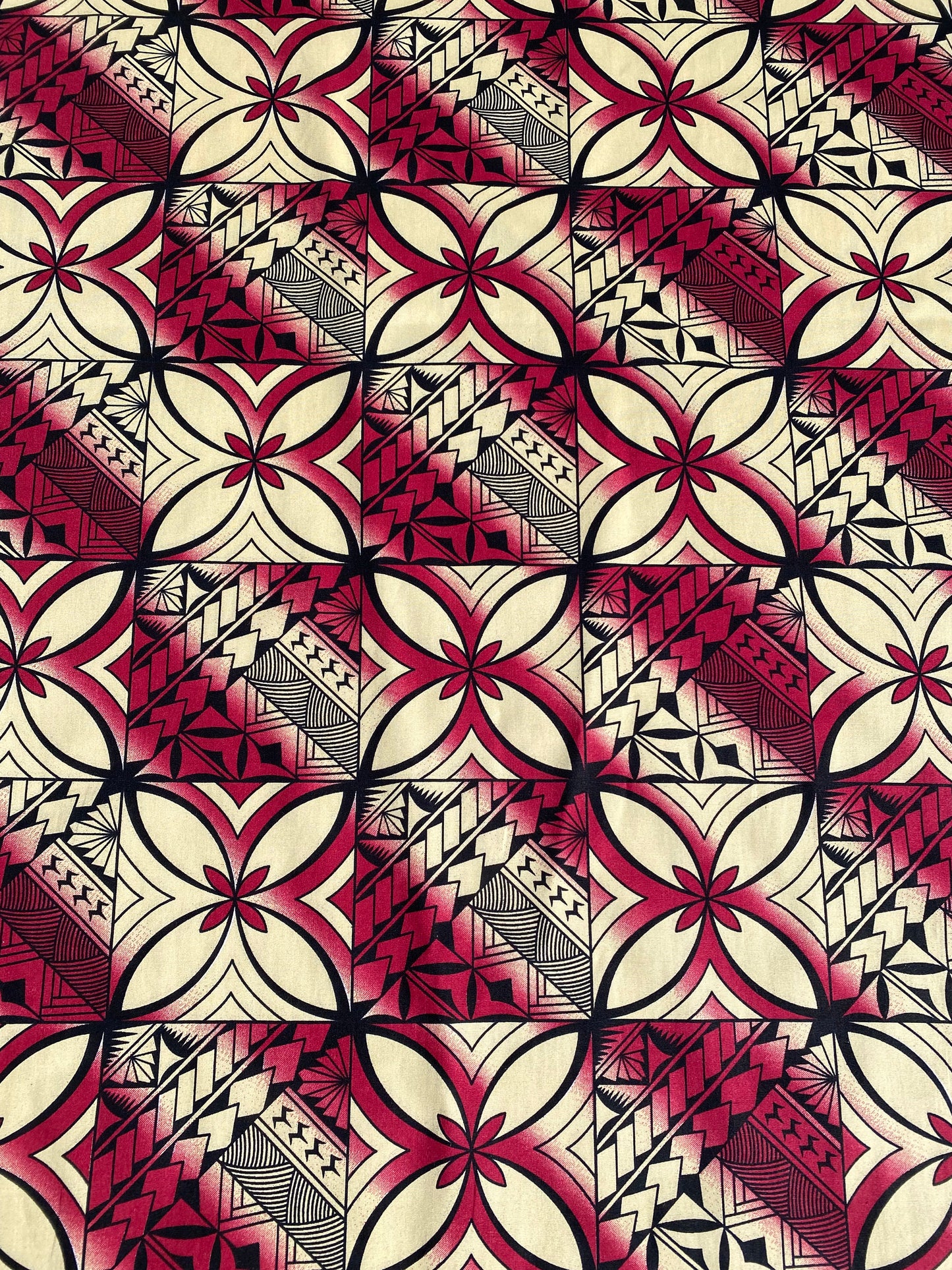 GTEX Collection - Polynesian Fabric -Tapa Fabric, Block Print, Floral Island Fabric - Sold by the Yard - 100% Cotton Fabric 45" - New Design  | Gtex Fabrics