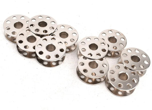 10pk Metal Bobbins - Sewing Machine Iron Bobbin Spools -High Quality- Bobbins for Brother, Singer, & Other Sewing Machine Acessories Supply  | Gtex Fabrics