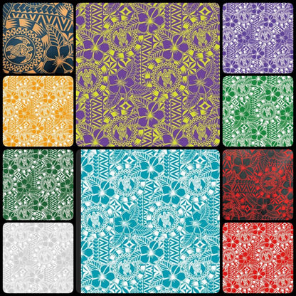 High Quality "58" Wide Mini Matt Fabric – Polynesian, Island Print, Tropical - Vibrant Colors - Sold By The Yard |Polynesian Monstera Leaf Fabric – Tribal Island Print | 45” Wide | Gtex Fabrics