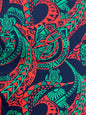 New Tropical Tribal Turtle Design Polynesian Fabric - Peach Skin Fabric- by the Yard 58" Wide - New Design - Hawaiian Fabric  | Gtex Fabrics