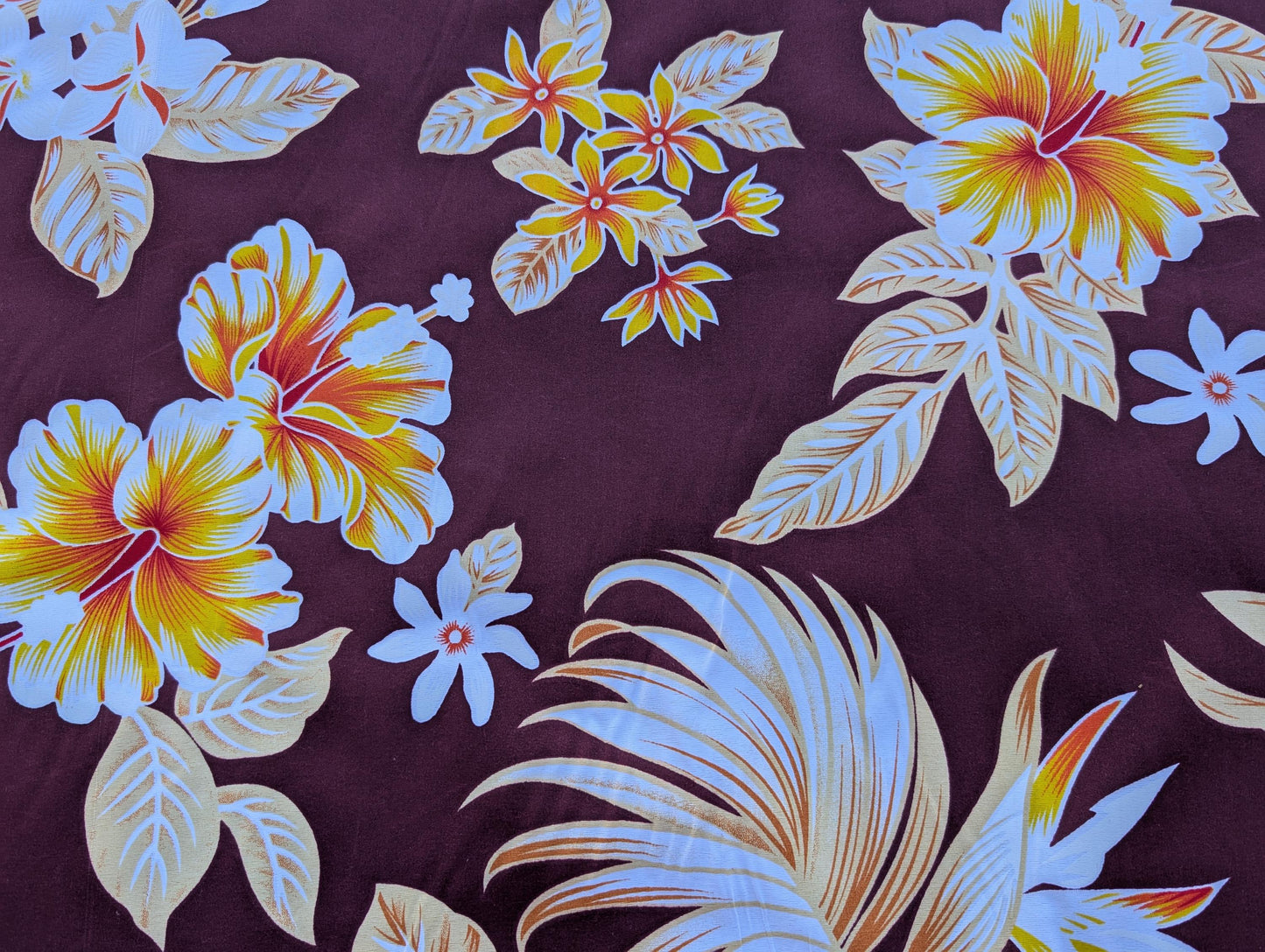 Roll, Bolt - Polynesian Elegance: 36" Polyester Fabric with Poly Cotton Feel– Tropical and Floral Fusion - Vibrant Colors - Wholesale Price  | Gtex Fabrics