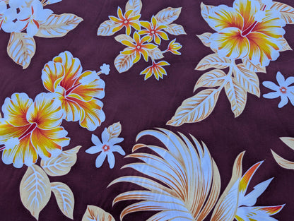 Roll, Bolt - Polynesian Elegance: 36" Polyester Fabric with Poly Cotton Feel– Tropical and Floral Fusion - Vibrant Colors - Wholesale Price  | Gtex Fabrics
