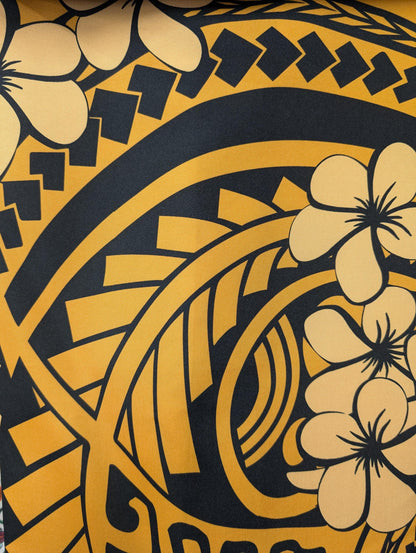 Premium 58” Mini Matt Fabric – Polynesian | Tropical Floral Print | Vibrant Colors | Soft/Durable Material for Clothing, Crafts | Gtex Fabrics