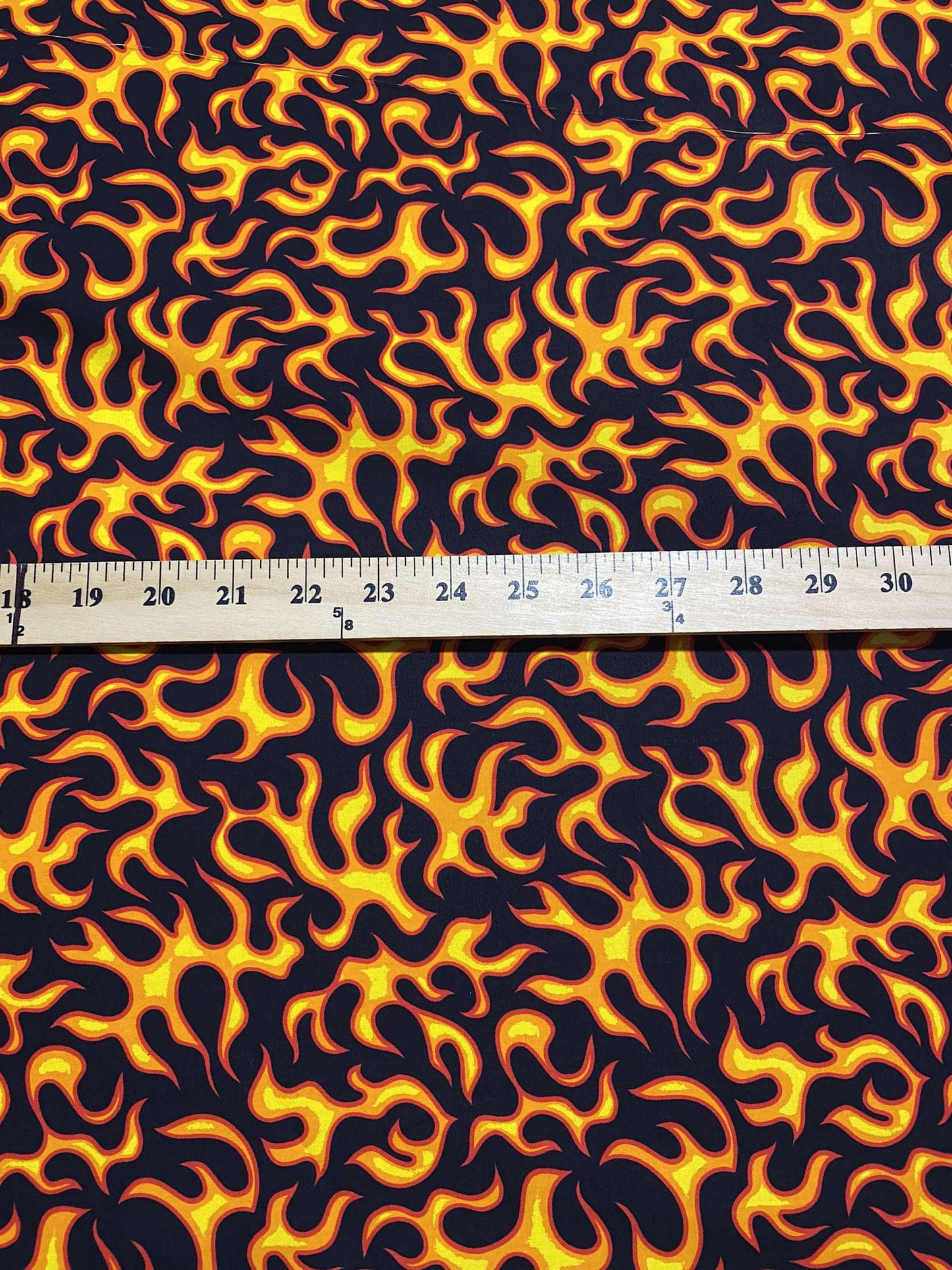 Novelty Classic Flames Fire Hot 100% Cotton Fabric HD High Quality Fabric by the Yard or Select Length | Gtex Fabrics
