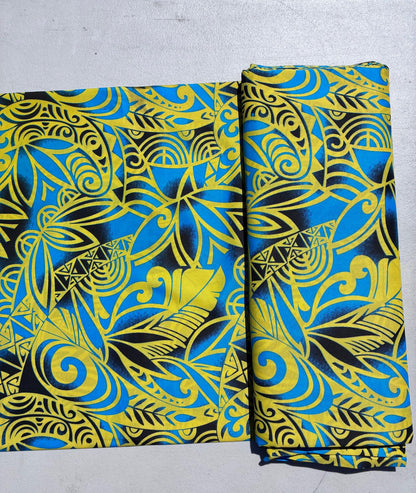 Deluxe Edition- Polynesian Elegance: 36" Polyester Fabric with Poly Cotton Feel – Tribal & Tatoo - Wholesale Price " | Gtex Fabrics