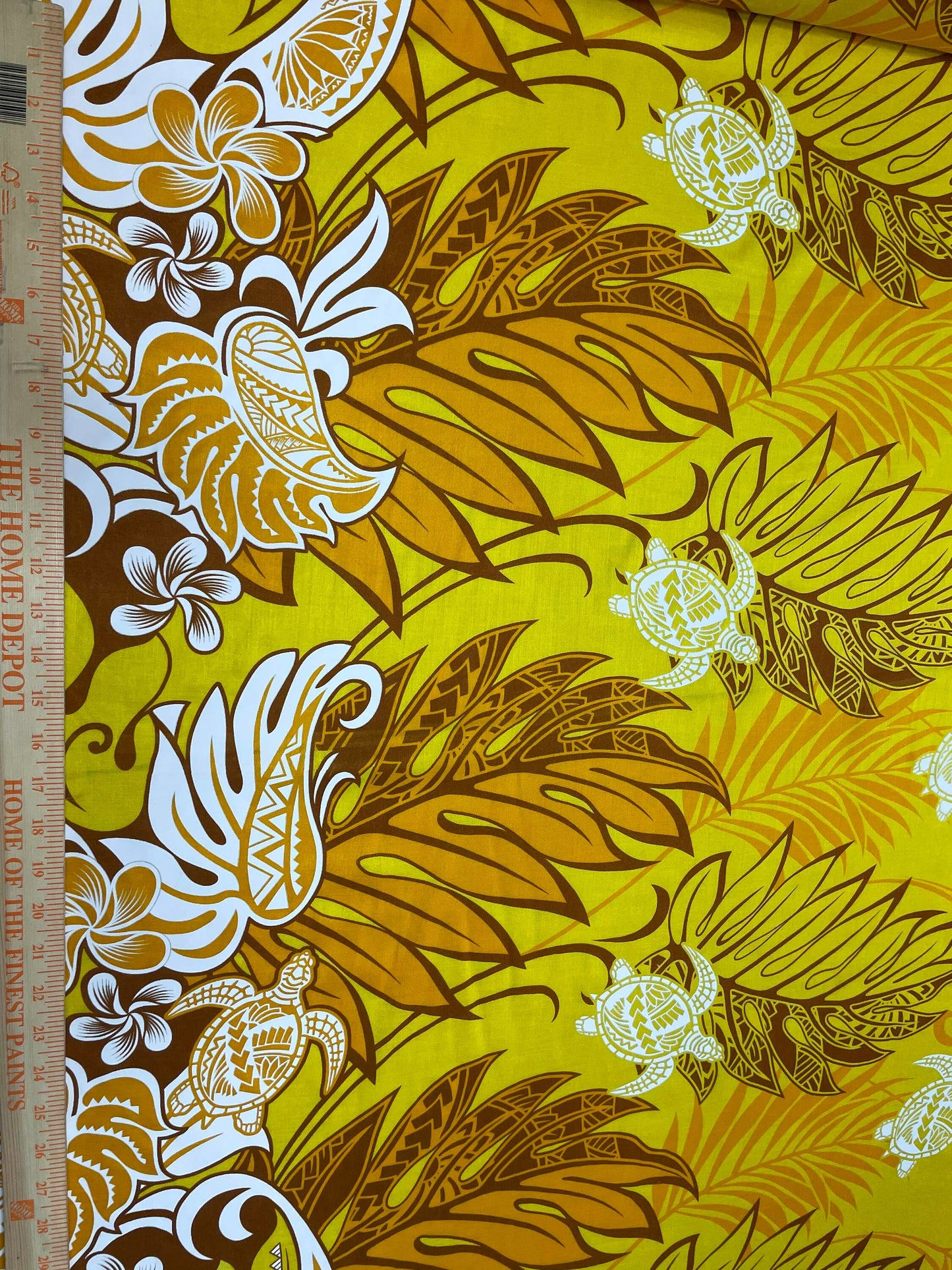 Polynesian Tapa Fabric - Tribal Hawaiian Cute and Unique Fabric Design - Sold by the Yard - Luxury Rayon Quality 45" | Gtex Fabrics