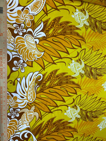 Polynesian Tapa Fabric - Tribal Hawaiian Cute and Unique Fabric Design - Sold by the Yard - Luxury Rayon Quality 45" | Gtex Fabrics