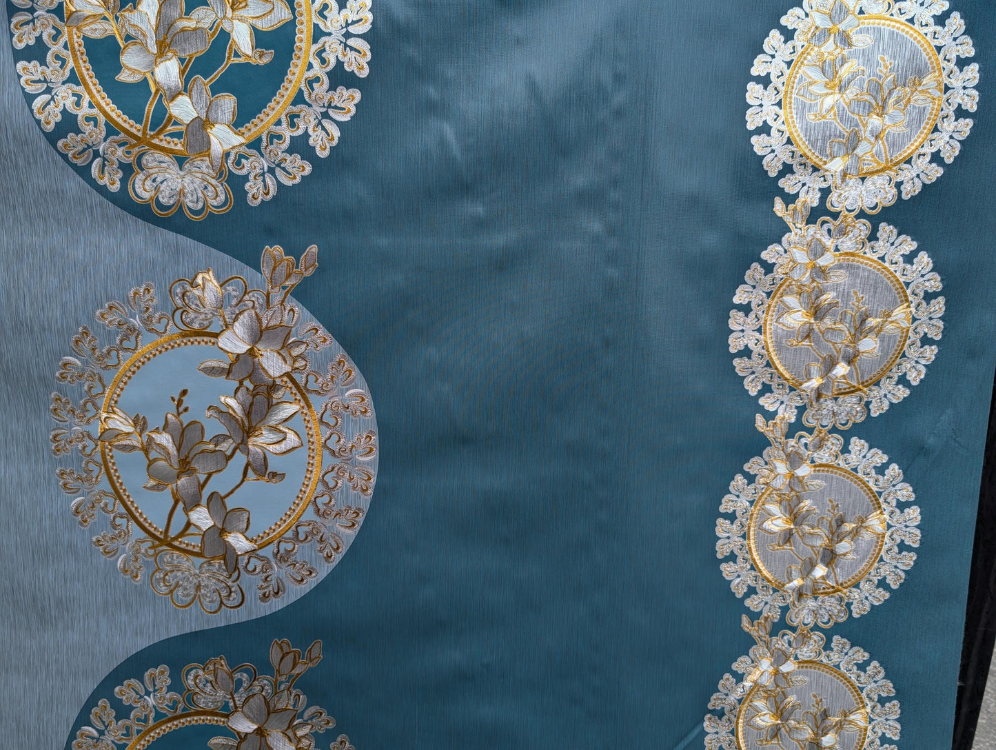 High Quality 54" Vinyl Table Cover Fabric, Lined, Flower Design - By The Yard (No Felack) | Gtex Fabrics