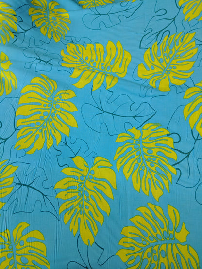 Hawaiian Print Luau Floral Luxury Rayon Fabric 45" Sold By The Yard | Gtex Fabrics