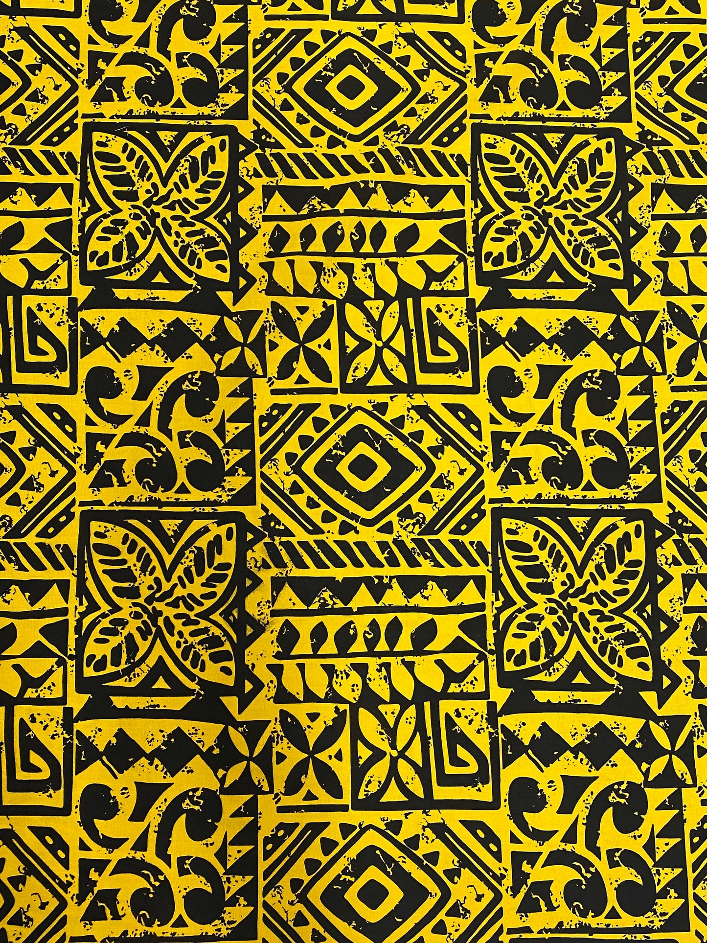 Polynesian Fabric -Tapa Fabric, Block Print, Tribal Tattoo, Samoan, Island Fabric - Sold by the Yard - 100% Cotton Fabric 45" - New Design  | Gtex Fabrics