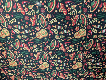 High-Quality Mexican Mini Matt Fabric – Loteria, Tattoo, Avocado, Sombrero, Cinco De Mayo, San Muerte – Hispanic Material by the Yard | Gtex Fabrics