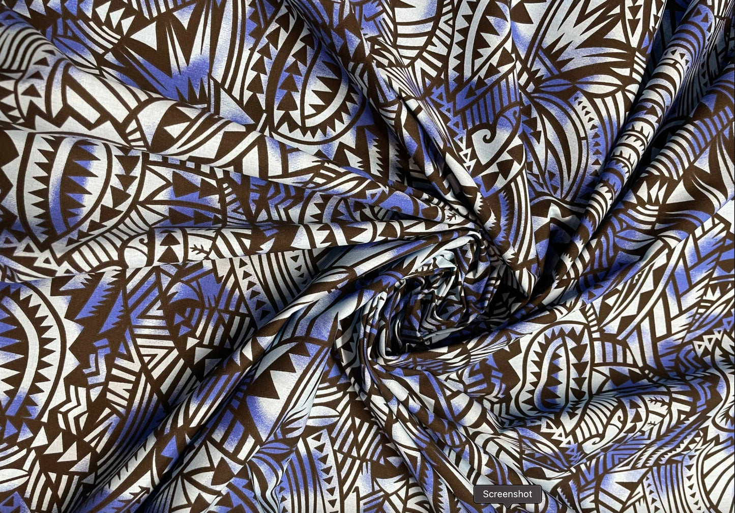 Polynesian Tapa Fabric - Tribal Tattoo Hawaiian Cute and Unique Fabric Design - Sold by the Yard - Luxury Cotton Quality 45" | Gtex Fabrics