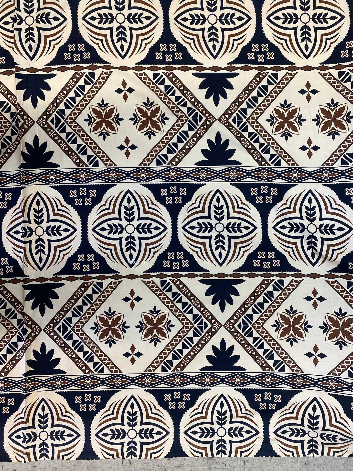 Fiji Islander Fabric 100% Cotton Tapa Print Fabric – 45" Wide, Sold by the Yard | Featuring Polynesian, Micronesian, and Melanesian Designs " | Gtex Fabrics