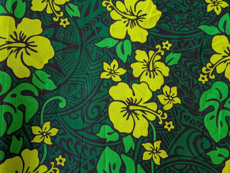Roll, Bolt – Polynesian Elegance: 36″ Polyester Fabric with Poly Cotton Feel– Tropical and Floral Fusion- Made In Thailand – Wholesale Price  | Gtex Fabrics