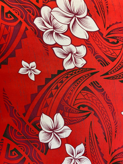 Polynesian Elegance: 36" Polyester Fabric with Poly Cotton Feel– Hawaiian and Floral Fusion- Made In Thailand - Low Price - Roll Wholesale  | Gtex Fabrics