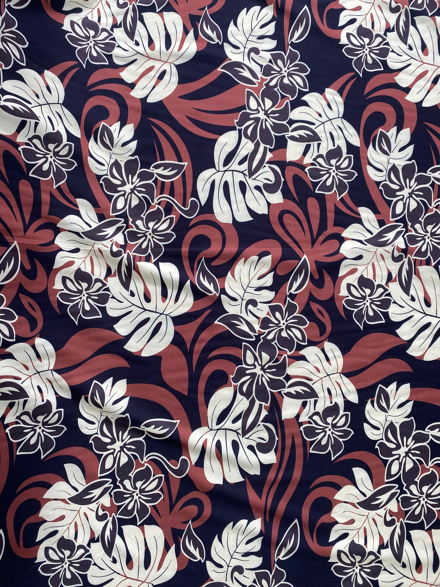 Hawaiian Tropical Monstera Leaf Polynesian Fabric - Peach Skin Fabric- by the Yard 58" Wide - New Design - Island Fabric 104 | Gtex Fabrics