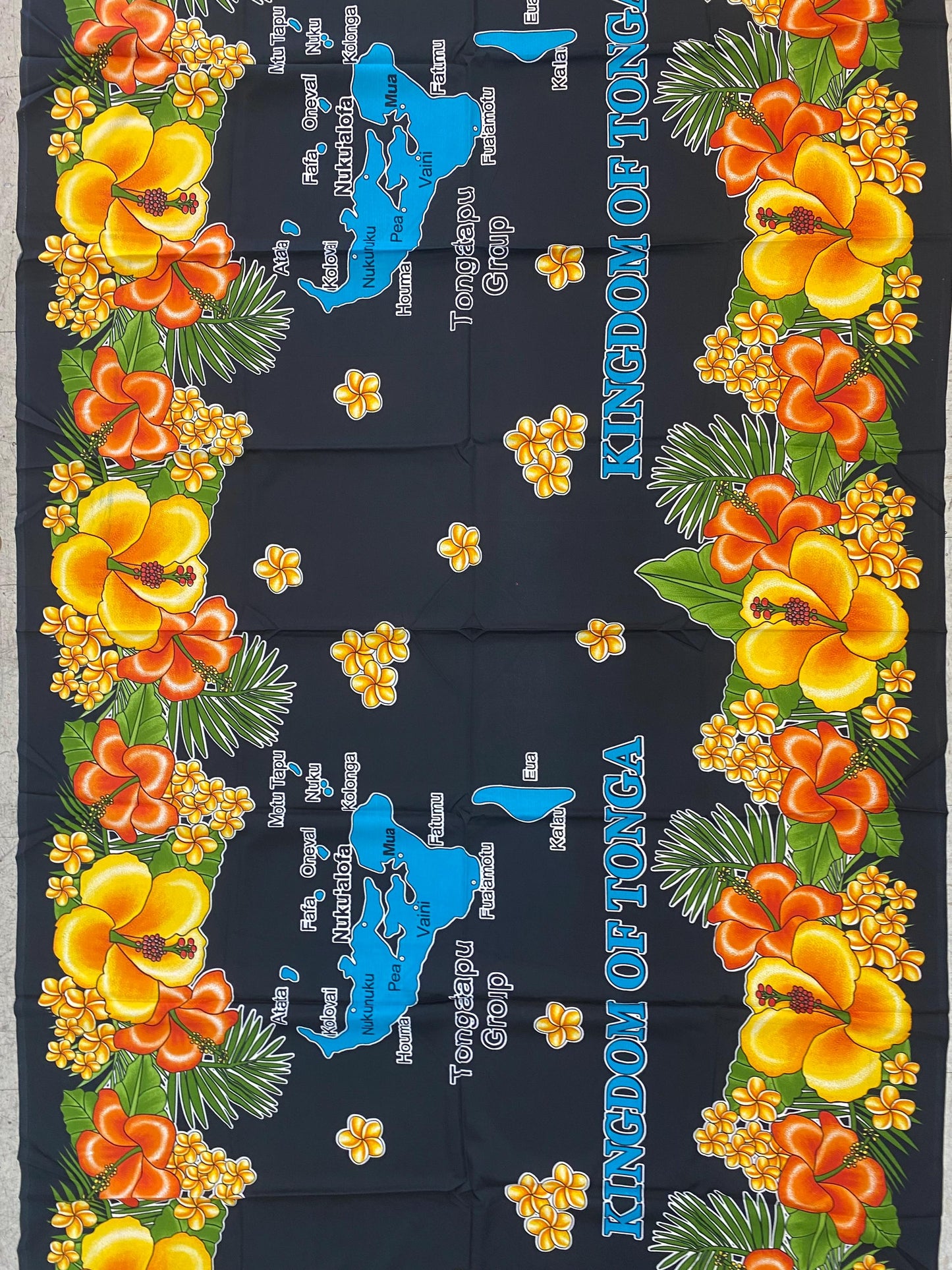 High-Quality Soft Lightweight Map of Tonga Ei Lava Lava Sarong Pareo Wrap – Made in India – Perfect for Any Occasion -Large  70" x 44"   | Gtex Fabrics
