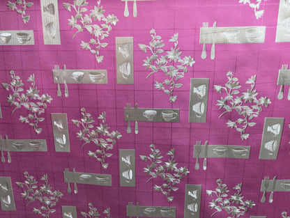 Premium Quality 54" Vinyl Table Cover Fabric, Lined, Flower Prints - By The Yard (No Felt Back) | Gtex Fabrics