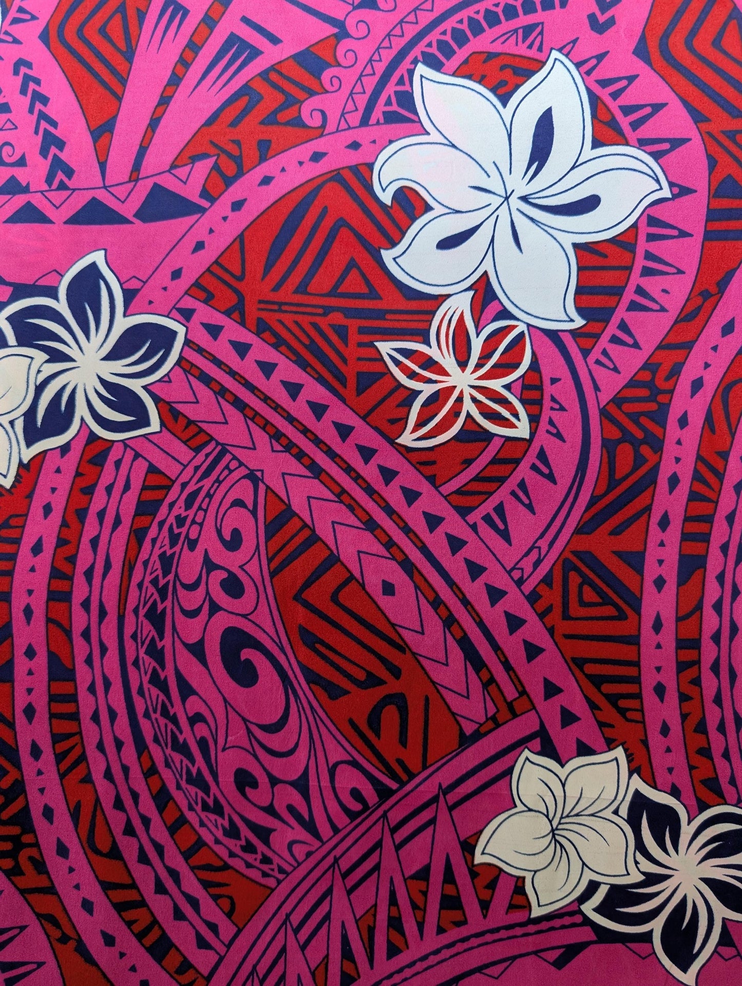 Gtex Collection – Polynesian Elegance Fabric | 36" Polyester with Soft Poly Cotton Feel – Tropical Floral Fusion | Wholesale | Gtex Fabrics