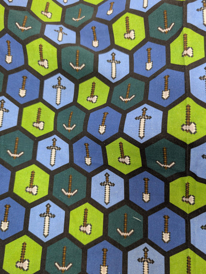 Minecraft Tools Toss - 100% Cotton Fabric By The Yard Novelty Fabric High Quality  | Gtex Fabrics