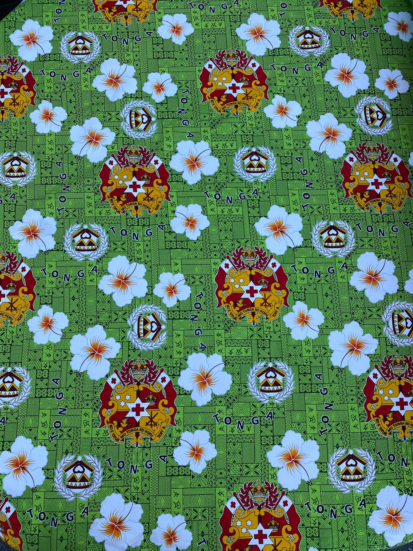 GTEX Collection B600 - Polynesian Tapa Fabric, Island Fabric, High Quality Vibrant New Design, Tonga Island Fabric, Seal of Tonga, Tradition | Gtex Fabrics