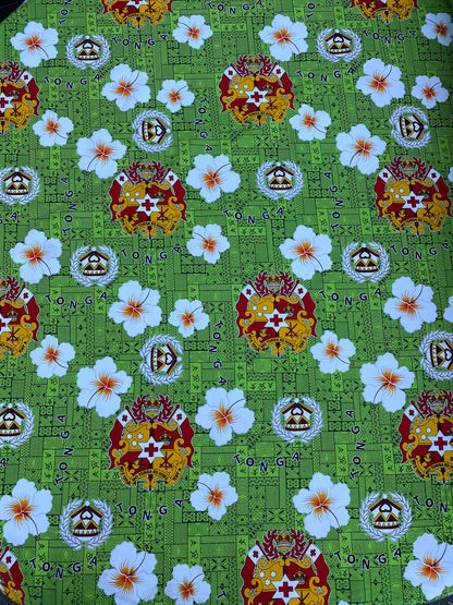 GTEX Collection B600 - Polynesian Tapa Fabric, Island Fabric, High Quality Vibrant New Design, Tonga Island Fabric, Seal of Tonga, Tradition | Gtex Fabrics