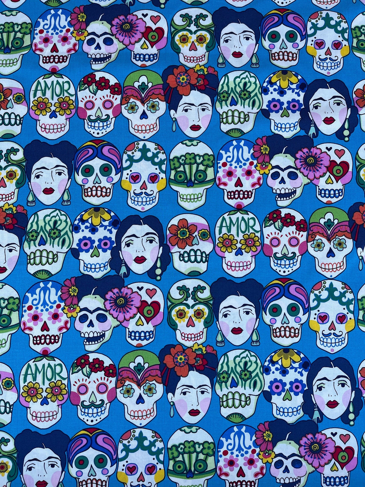 Alexander Henry Folklorico - Gotas de Amor in Blue 100% Cotton Algodon tela material By The Yard  | Gtex Fabrics