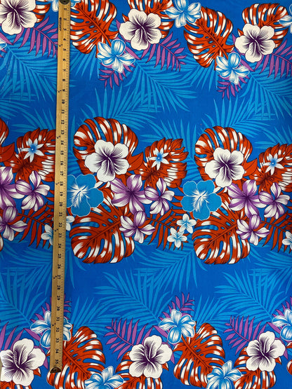 New Aloha Print - Tropical Polynesian Hawaiian Fabric by The Yard or Roll 45" Wide | Gtex Fabrics