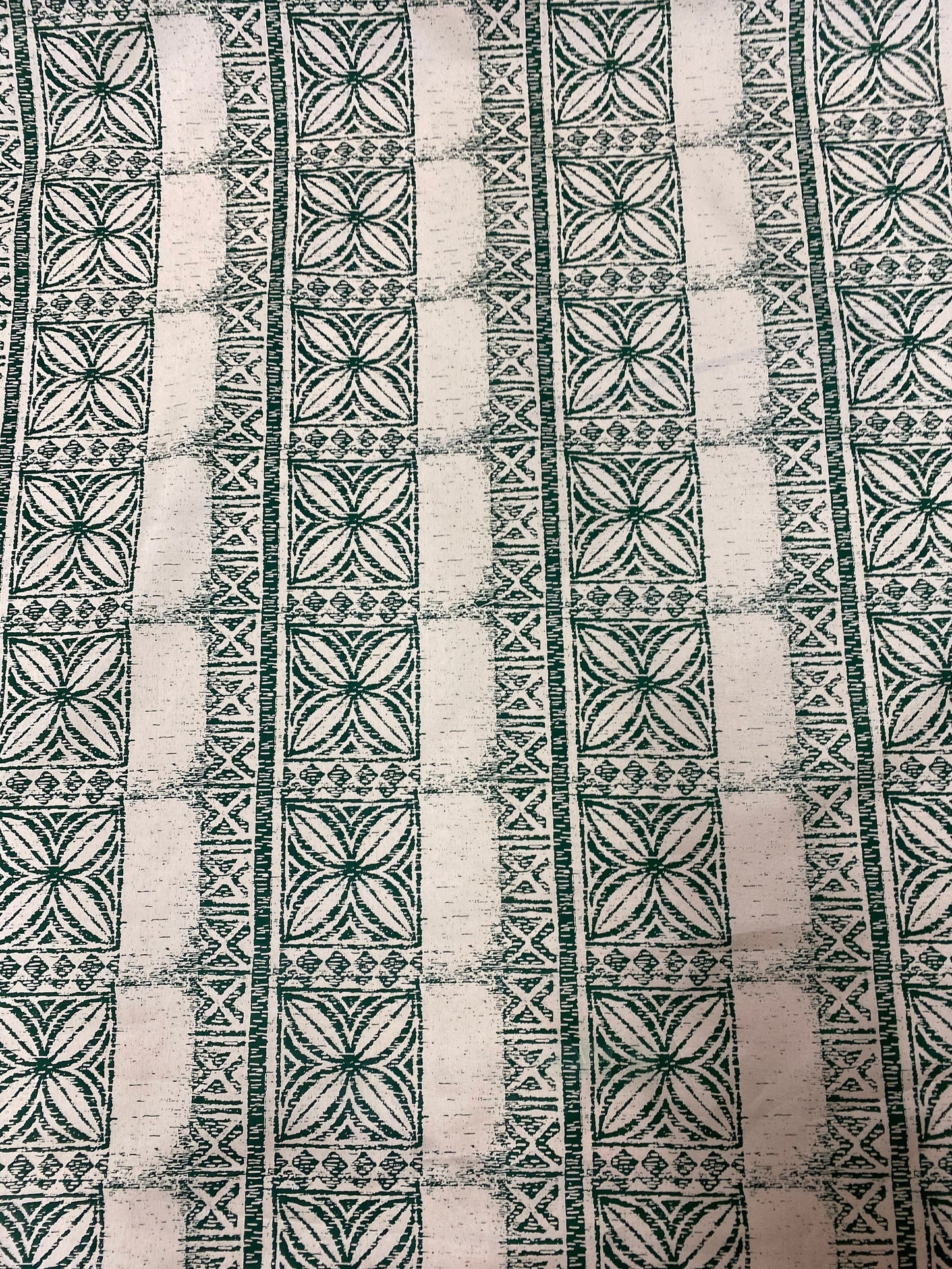 Polynesian Fabric, Tapa Block Print Design, Island Fabric - Sold by the Yard - Polyester Fabric 45" - Vintage Colors - POLY100