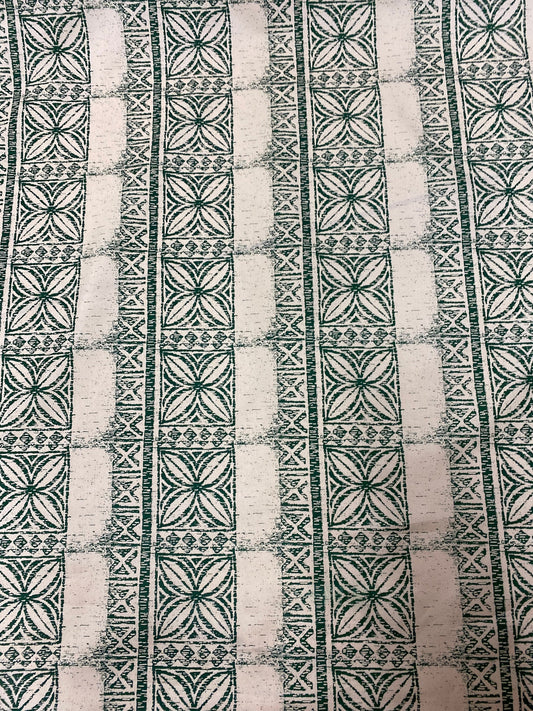 Polynesian Fabric, Tapa Block Print Design, Island Fabric - Sold by the Yard - Polyester Fabric 45" - Vintage Colors - POLY100