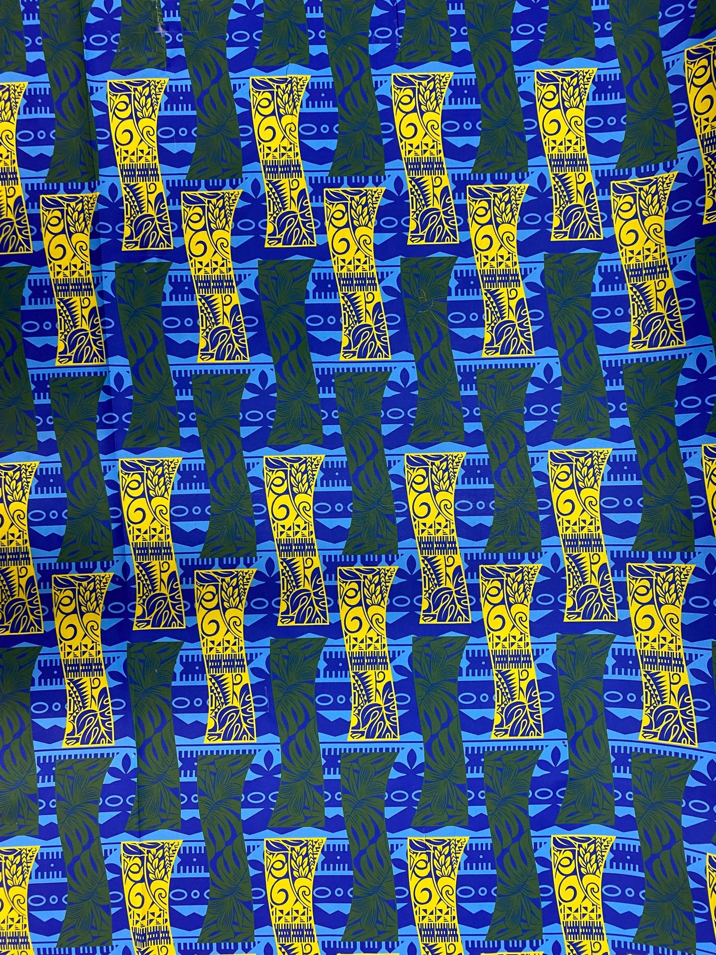 Polynesian Tapa Print, Tribal, Block Print, Polyester Fabric 45" - HD Design Island Fabric | Gtex Fabrics