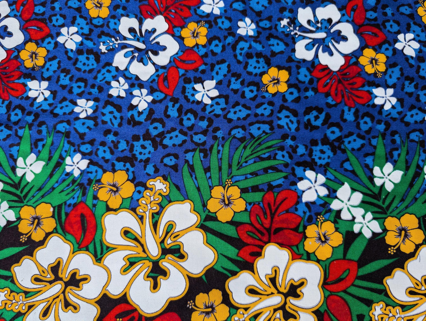 High-Quality Soft Hawaiian Ei Lava Lava Sarong Pareo Wrap – Made in Thailand– For Any Occasion-Dimensions 70"x44", Hibiscus Rayon Print  | Gtex Fabrics