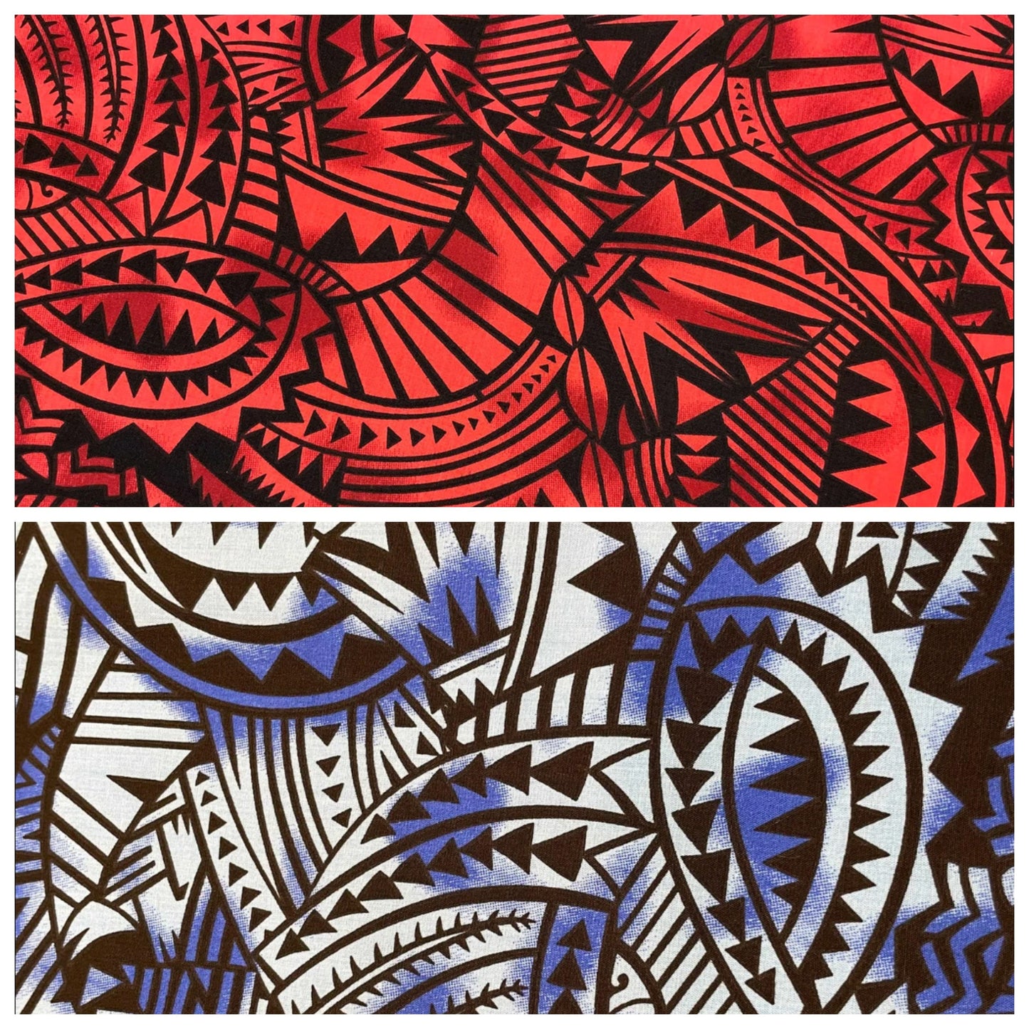 Polynesian Tapa Fabric - Tribal Tattoo Hawaiian Cute and Unique Fabric Design - Sold by the Yard - Luxury Cotton Quality 45" | Gtex Fabrics