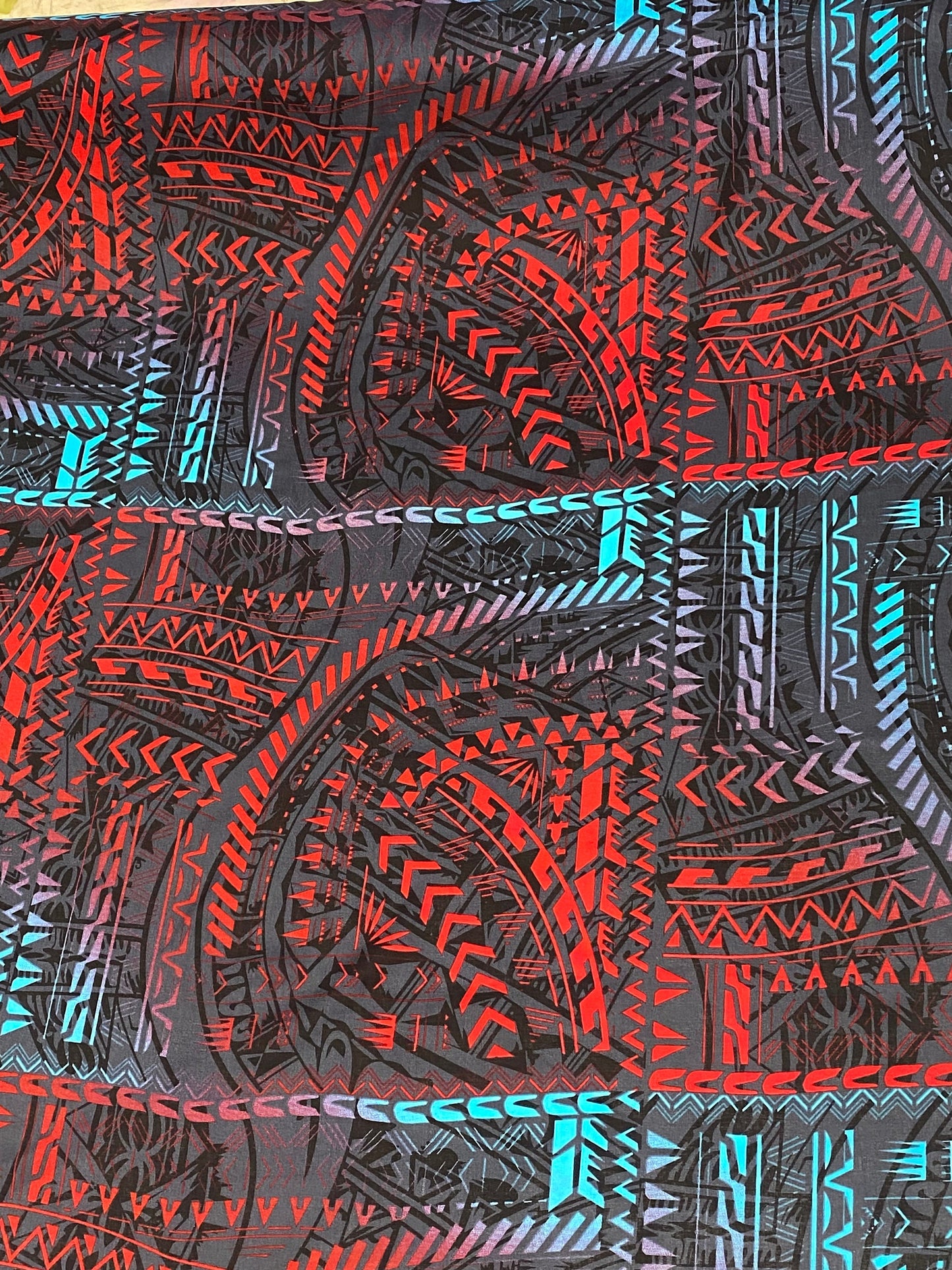 GTEX Collection - Polynesian Fabric - Tribal Elegance - Block Pattern, Island Fabric - Sold by the Yard - 100% Rayon Fabric 45" - New Design | Gtex Fabrics
