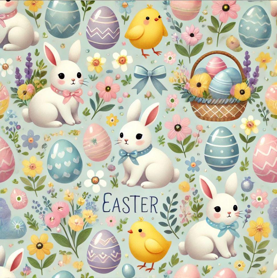 Premium Quality "58" Wide Mini Matt Fabric – Special Occasion, Love, Romantic, Easter Theme - Vibrant Prints with Timeless Design  | Gtex Fabrics