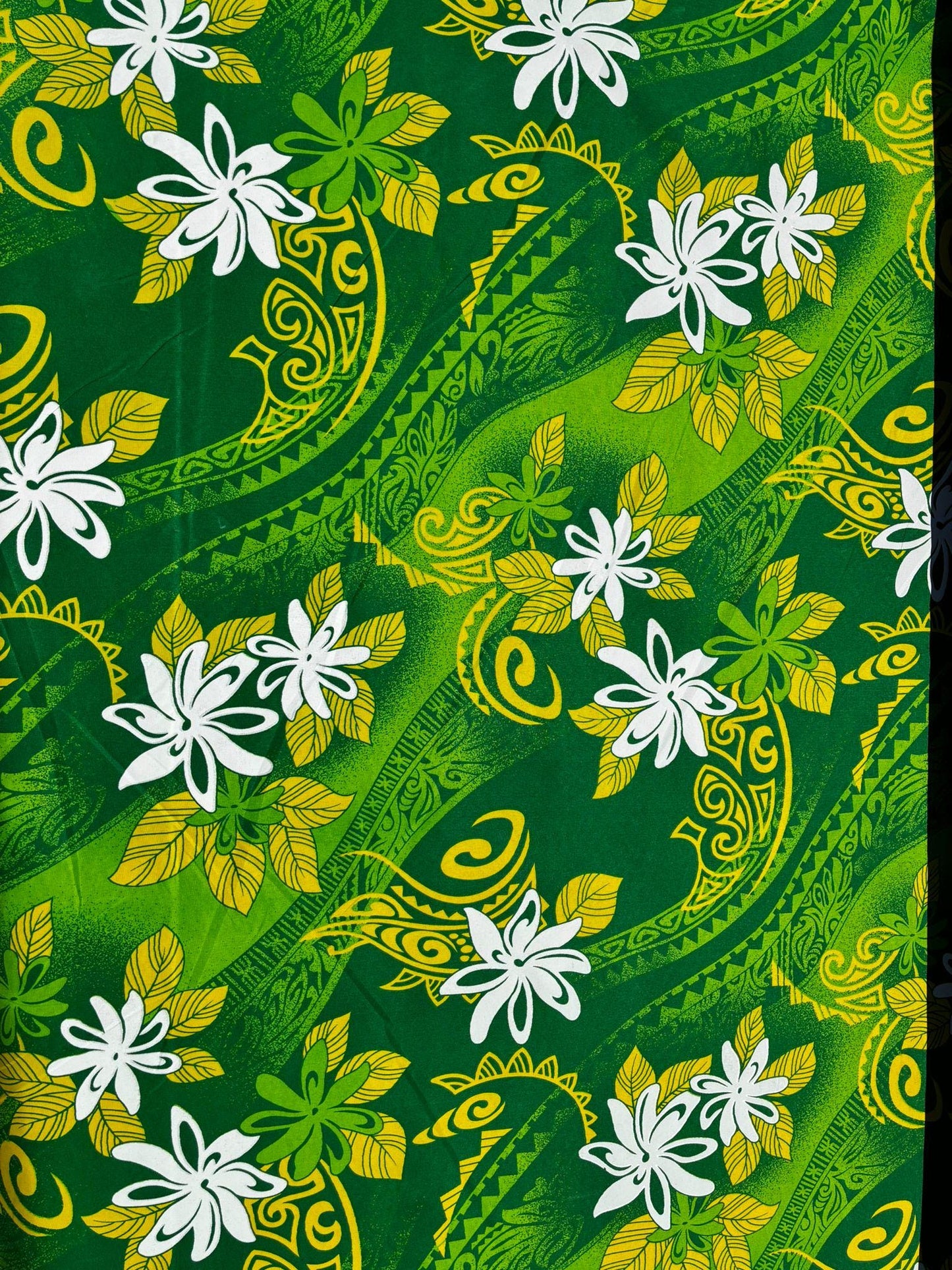 Polynesian Tribal Fabric – 45” Wide | Lightweight Soft Poly Cotton Feel | Sold by Yard or Roll | Made in Thailand | Island Design| Wholesale  | Gtex Fabrics