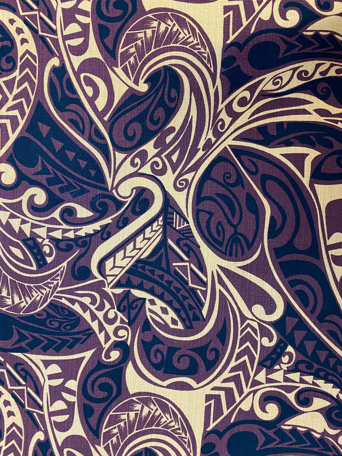 Polynesian Fabric -Tapa Fabric, New Design, Tribal, Samoan, Fiji, Island Fabric - Sold by the Yard -100% Cotton Lt Bark Cloth -Doby Cotton   | Gtex Fabrics