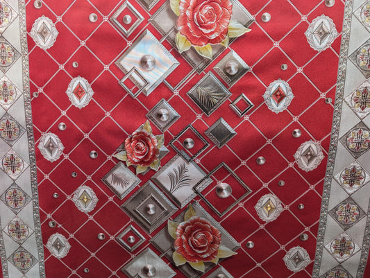 Premium Quality 54" Vinyl Table Cover Fabric, Lined, Flower Prints - By The Yard (No Felt Back) | Gtex Fabrics