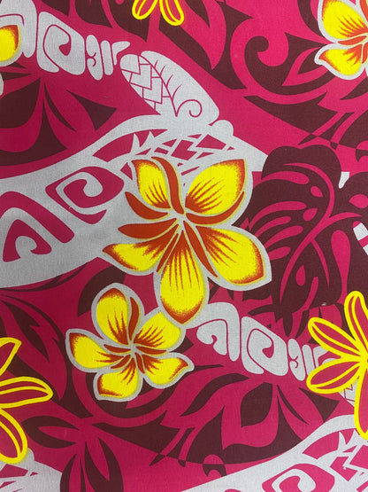 Roll, Bolt - Polynesian Elegance: 36" Polyester Fabric with Poly Cotton Feel– Tropical and Floral Fusion- Made In Thailand - Wholesale Price  | Gtex Fabrics
